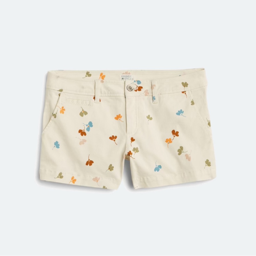 Market & Spruce Cream Floral Women's Shorts